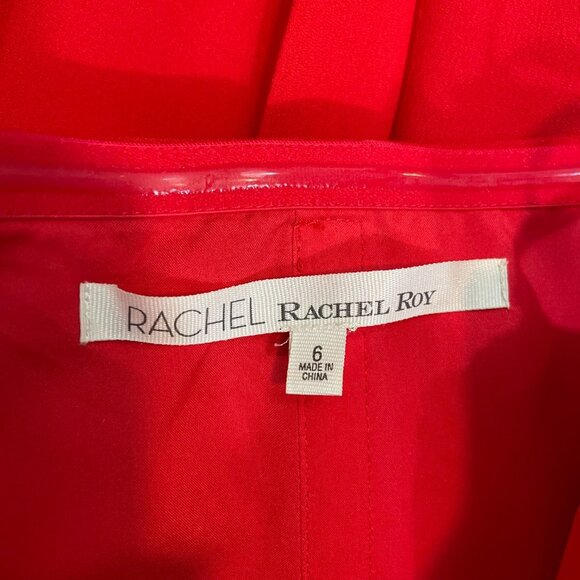 Rachel Rachel Roy Pleated Red Strapless Dress - Picture 3 of 3